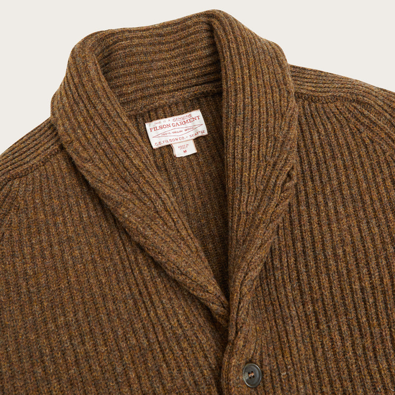 Bristol cardigan sweater by Filson | Heather brown (Brown)