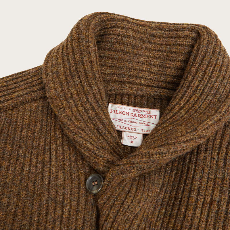 Bristol cardigan sweater by Filson | Heather brown (Brown)