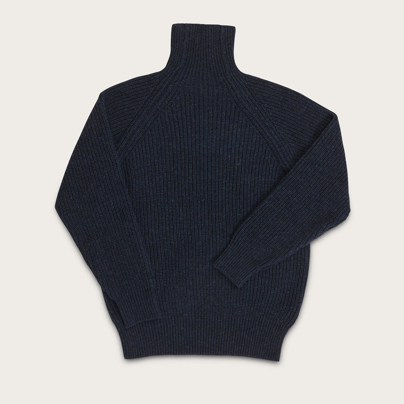 Bristol roll neck sweater by Filson | Dark navy heather (Blue)