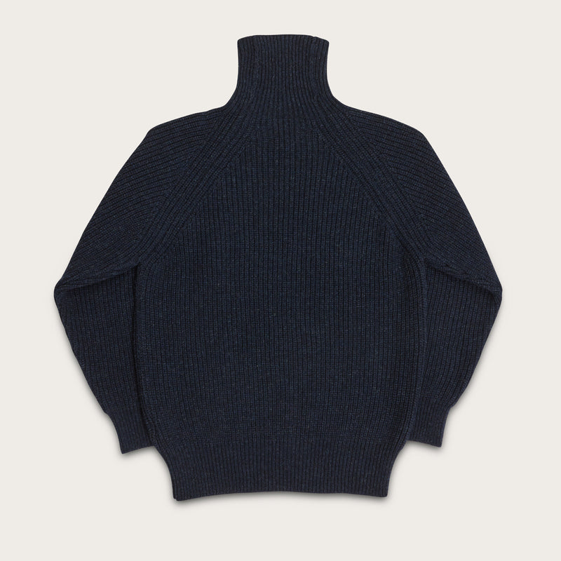 Bristol roll neck sweater by Filson | Dark navy heather (Blue)