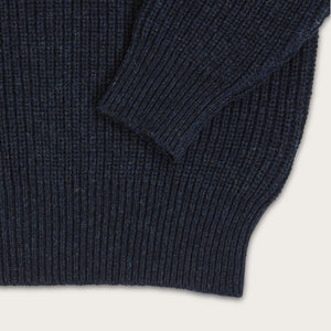 Bristol roll neck sweater by Filson | Dark navy heather (Blue)