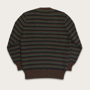 Jacquard wool crewneck sweater di Filson | Black (Black)