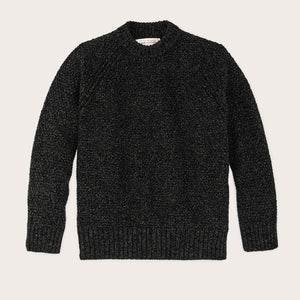 Rustic crewneck sweater by Filson | Black / nori melange (Black)