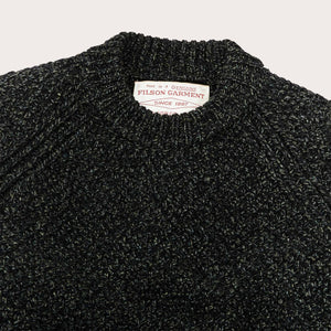 Rustic crewneck sweater by Filson | Black / nori melange (Black)