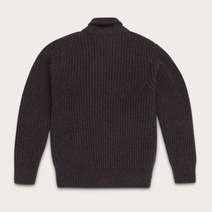 Bristol shawl neck sweater by Filson | Dark brown heather (Brown)