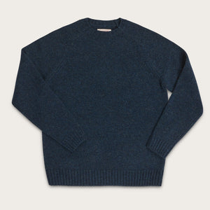 Irish wool 5-gauge sweater by Filson | Blue / green melange (Blue)