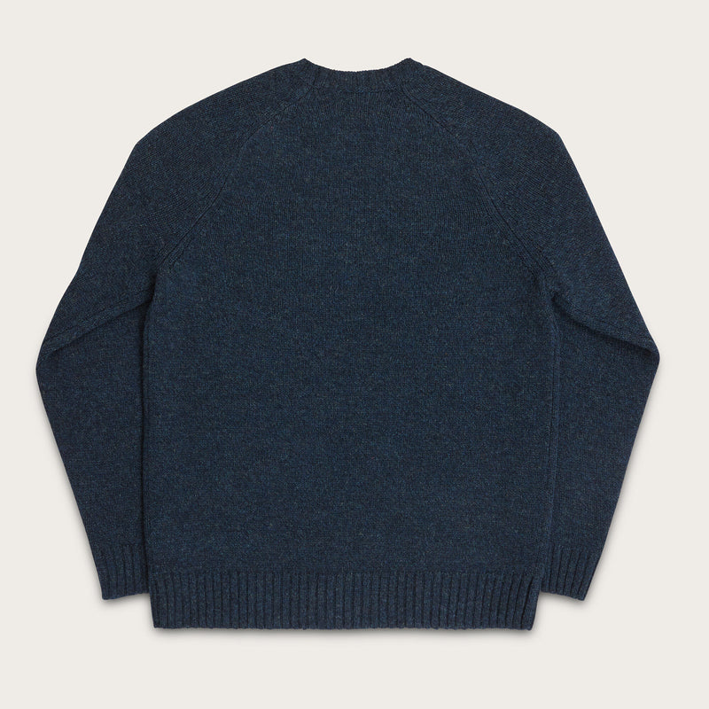 Irish wool 5-gauge sweater by Filson | Blue / green melange (Blue)