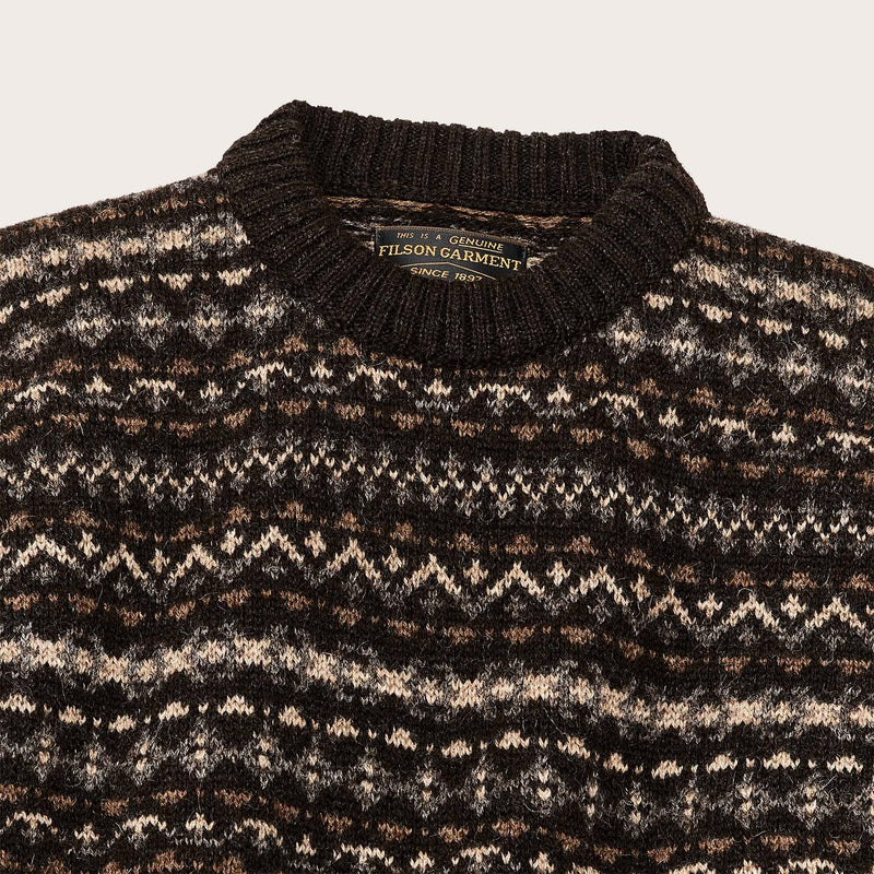 Fairisle crewneck sweater by Filson | Black / multi (Black)