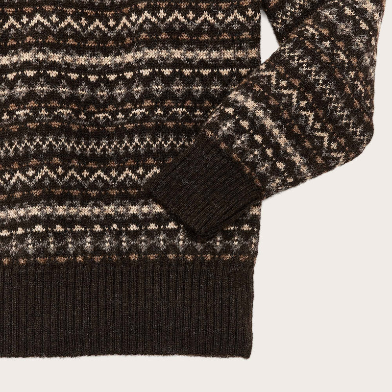 Fairisle crewneck sweater by Filson | Black / multi (Black)