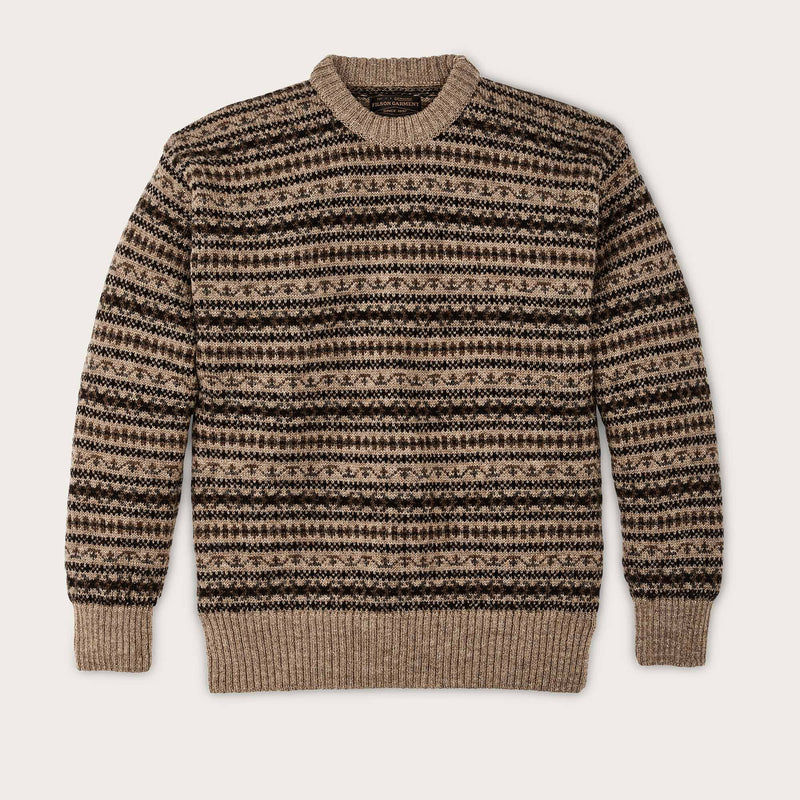 Fairisle crewneck sweater by Filson | Fawn / multi (Brown)