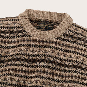 Fairisle crewneck sweater by Filson | Fawn / multi (Brown)