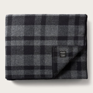 Mackinaw wool blanket di Filson | Gray black plaid (Grey)