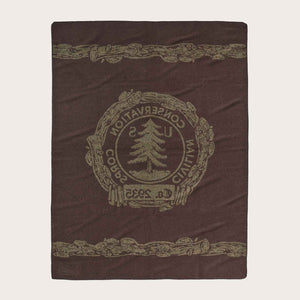 Ccc jacquard wool blanket by Filson | Olive brown multi (Brown)
