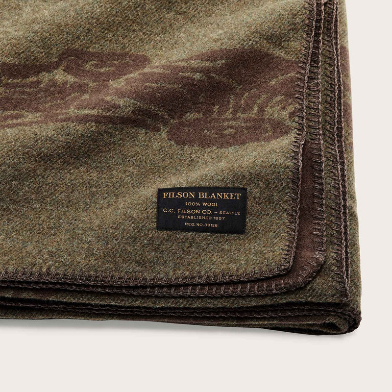 Ccc jacquard wool blanket by Filson | Olive brown multi (Brown)