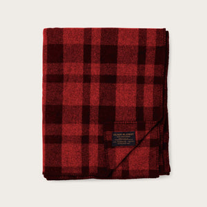 Mackinaw wool blanket di Filson | Red black plaid (Red)