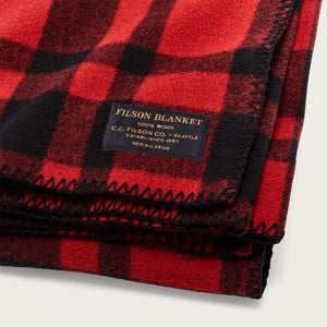 Mackinaw wool blanket di Filson | Red black plaid (Red)