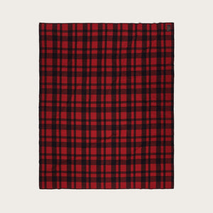 Mackinaw wool blanket di Filson | Red black plaid (Red)