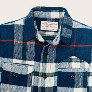 Wool jac-shirt di Filson | Cobalt / white / multi (Blue)