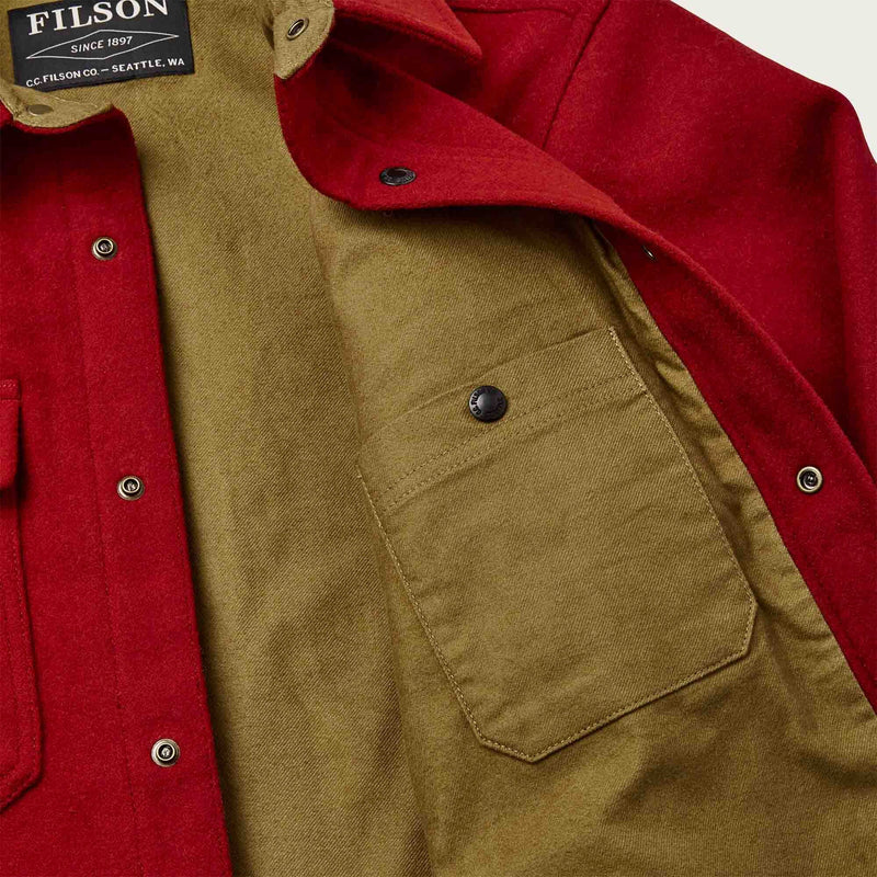 Lined mackinaw wool jac-shirt von Filson | Red oak (Red)