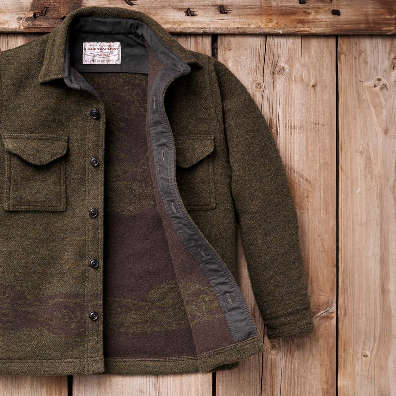 Ccc jacquard wool jac-shirt by Filson | Olive brown multi (Brown)
