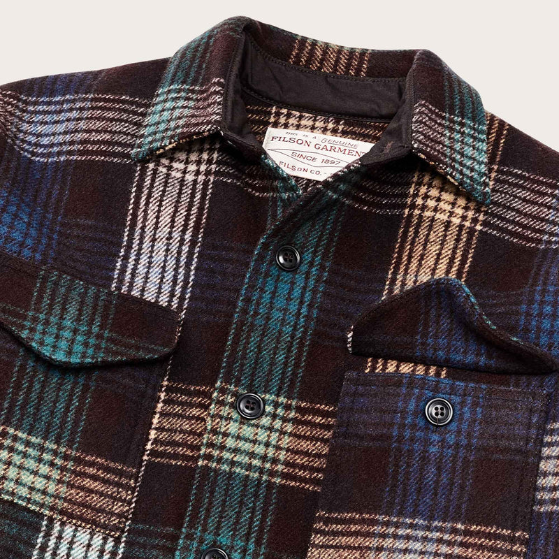 Mackinaw wool jac-shirt di Filson | Black coffee multi plaid (Multicolor)