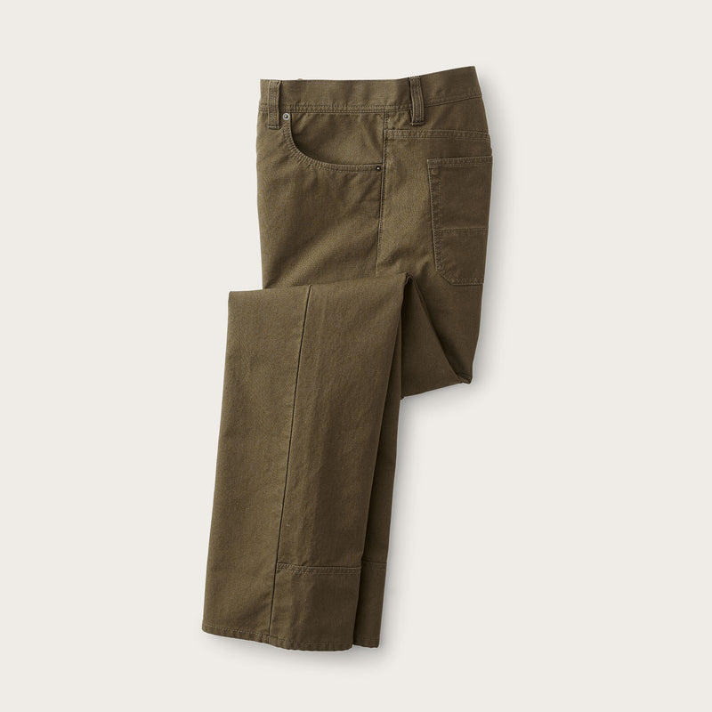 Dry tin cloth 5-pocket pants by Filson | Marsh olive (Green)