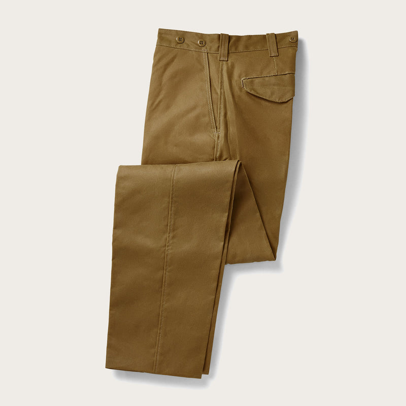 Oil finish single tin cloth pants by Filson | Dark tan (Beige)