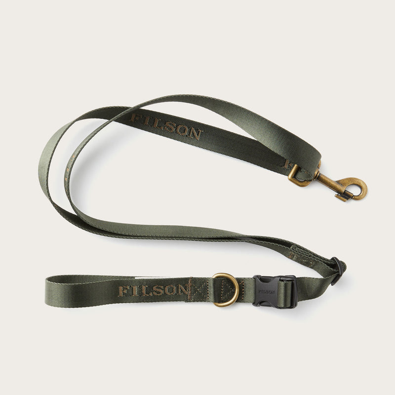 Adjustable nylon leash by Filson | Dark timber (Green)