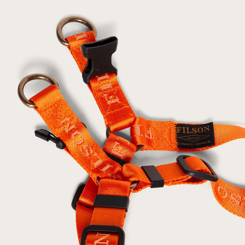 Adjustable nylon harness by Filson | Flame (Orange)