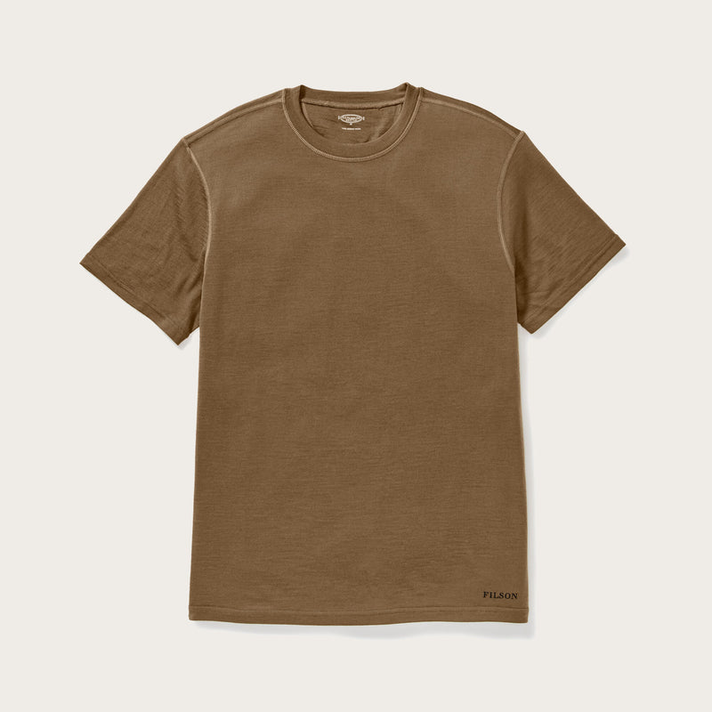 210g merino wool short sleeve crew by Filson | Rugged tan (Brown)