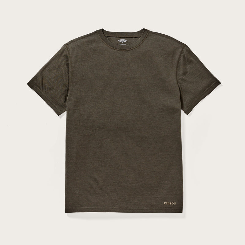 210g merino wool short sleeve crew von Filson | Dark olive (Green)