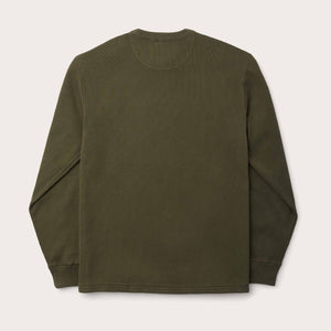 Waffle knit thermal crew di Filson | Mossy rock (Green)