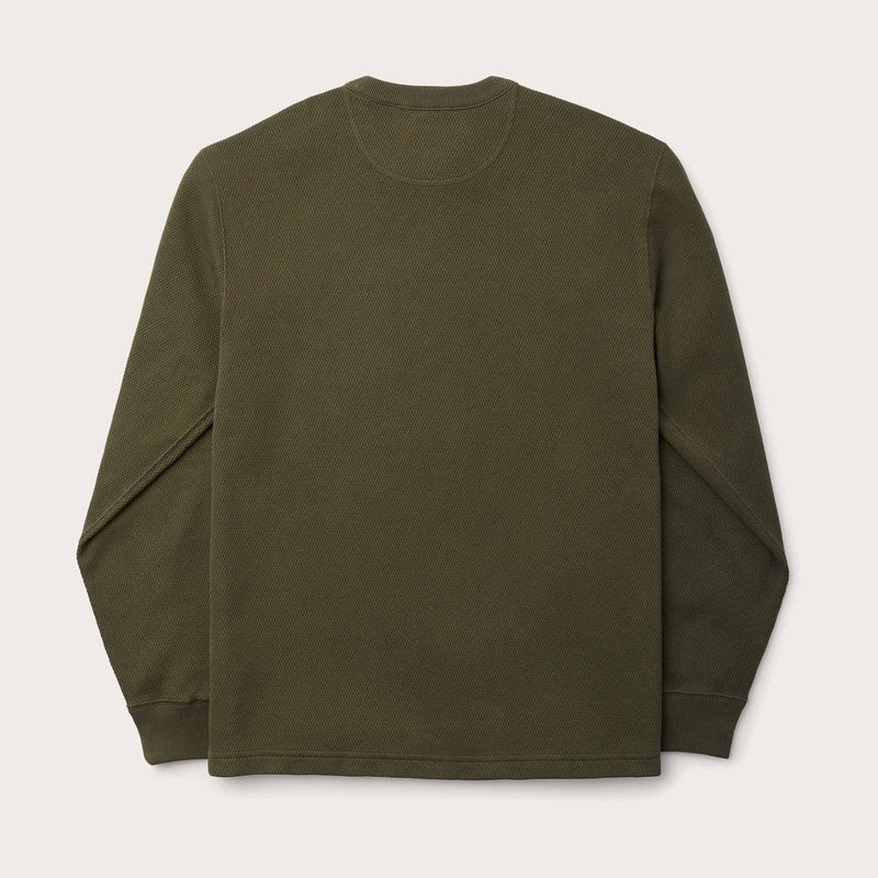 Waffle knit thermal crew di Filson | Mossy rock (Green)
