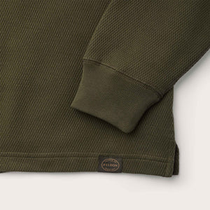 Waffle knit thermal crew di Filson | Mossy rock (Green)