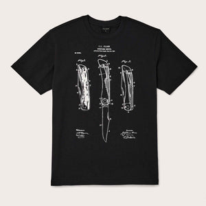 Pioneer graphic t-shirt by Filson | Black knife patent (Black)