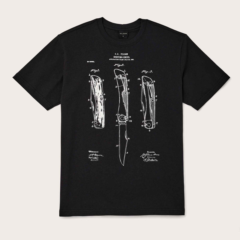Pioneer graphic t-shirt by Filson | Black knife patent (Black)
