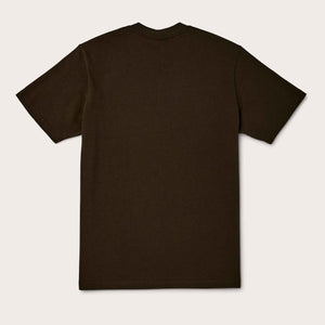 Pioneer graphic t-shirt von Filson | Cigar brown bless our dogs (Brown)