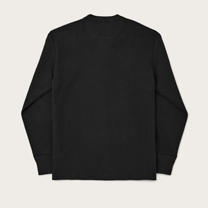 Waffle knit henley di Filson | Faded black (Black)