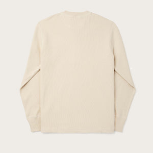 Waffle knit henley by Filson | Sand (White)