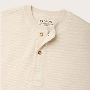 Waffle knit henley by Filson | Sand (White)