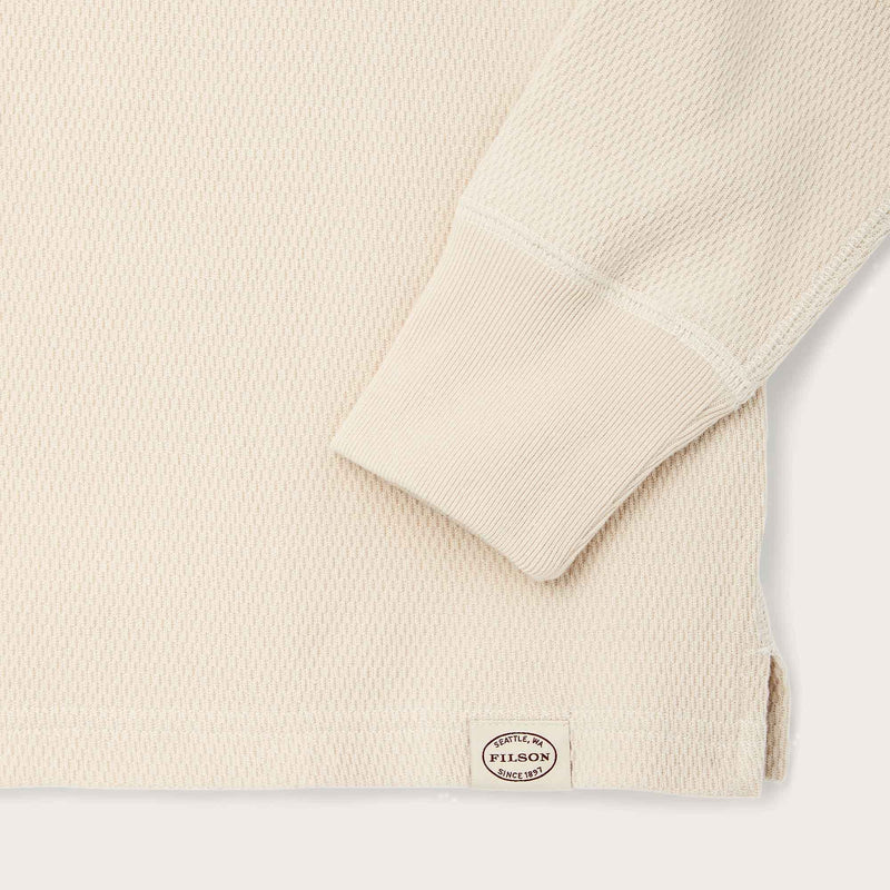 Waffle knit henley by Filson | Sand (White)