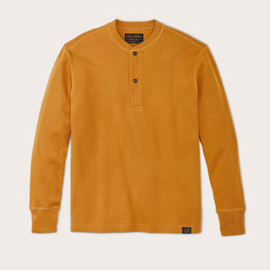 Waffle knit henley by Filson | Buckthorn brown (Orange)