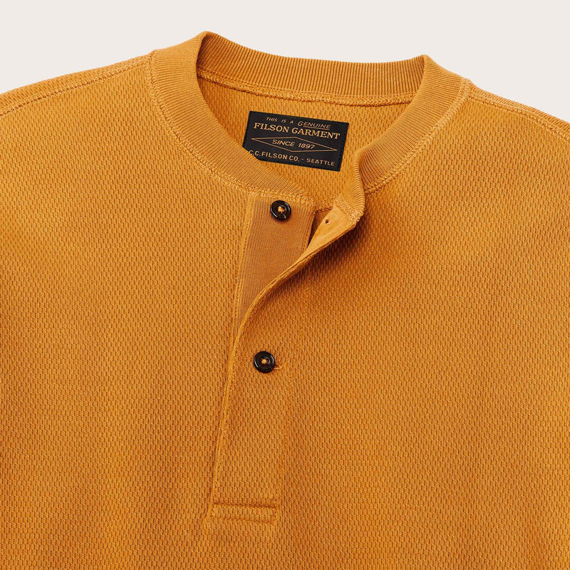 Waffle knit henley by Filson | Buckthorn brown (Orange)