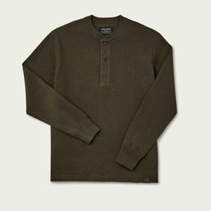 Waffle knit henley von Filson | Mossy rock (Green)