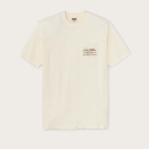 Embroidered pocket t-shirt von Filson | Off white diamond (Beige)