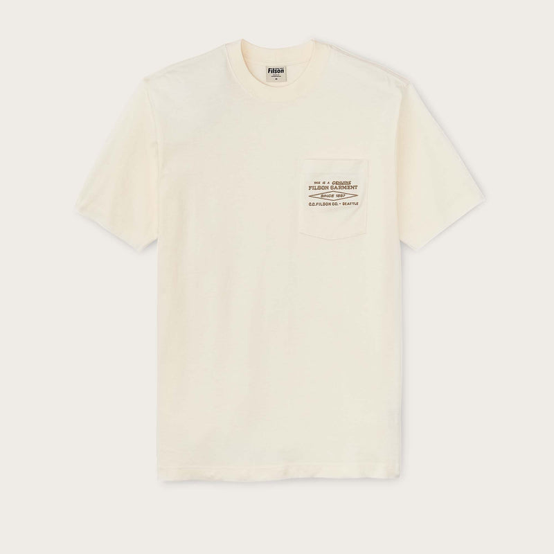 Embroidered pocket t-shirt von Filson | Off white diamond (Beige)