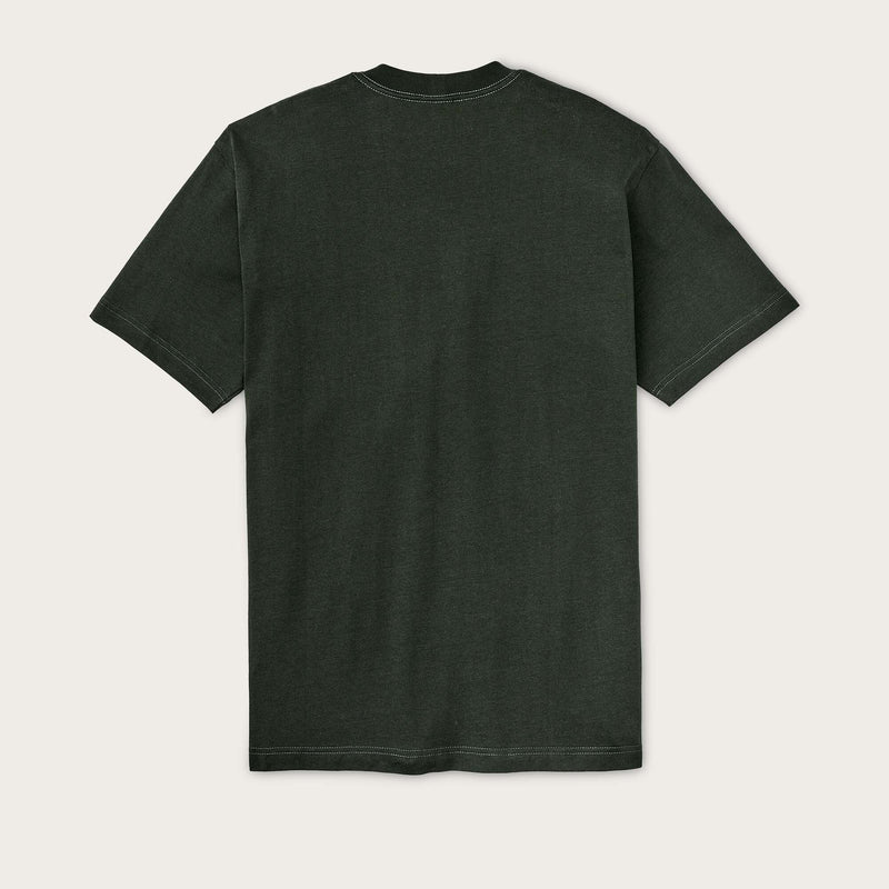 Embroidered pocket t-shirt by Filson | Dark timber diamond (Black)