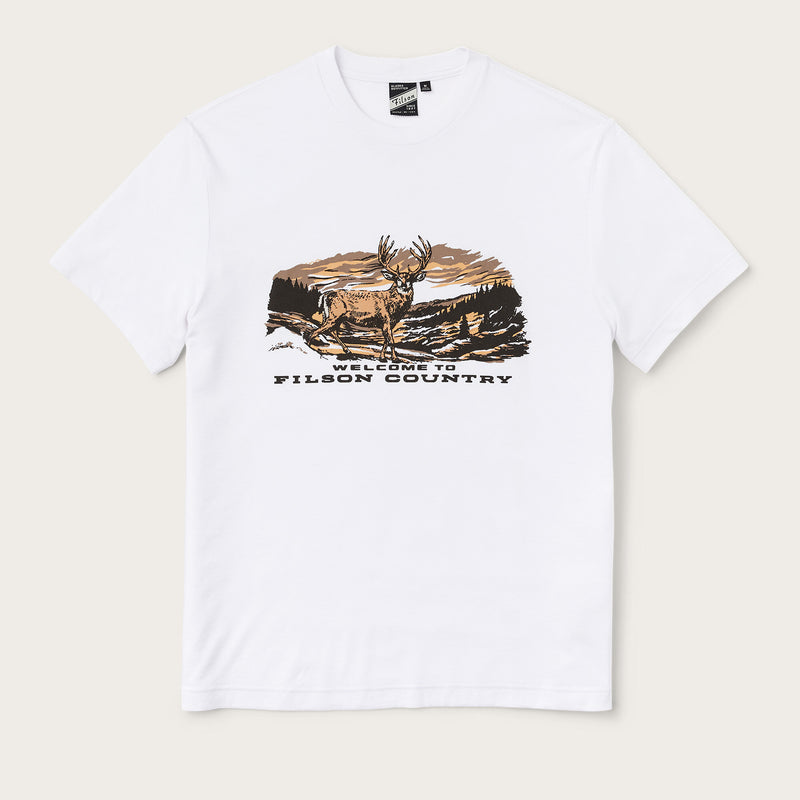 Buckshot t-shirt by Filson | White stag (White)