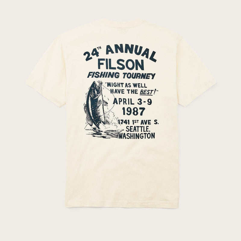 S/s pioneer graphic t-shirt by Filson | Stone/fishing tourne (White)