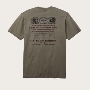 S/s pioneer graphic t-shirt by Filson | Morel/chainlink (Gray)